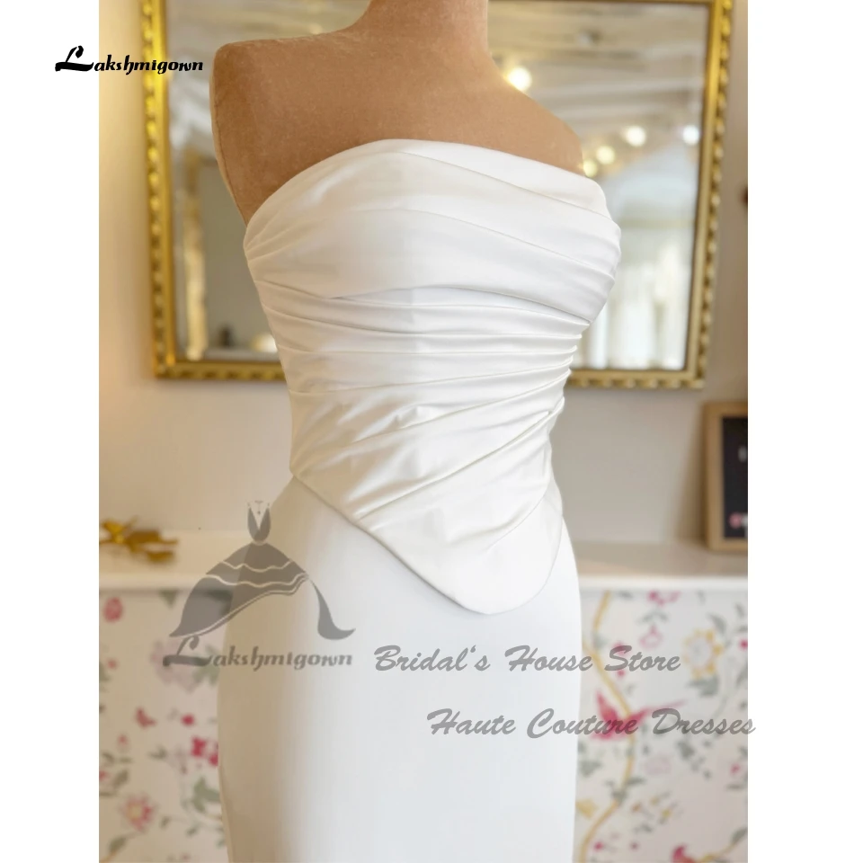 Lakshmigown Elegantes Meerjungfrauen-Brautkleid 2-teilig 2026 Klassische Strand-Brautkleider Gerafft Trägerlos Maßgeschneidert – Detail 3