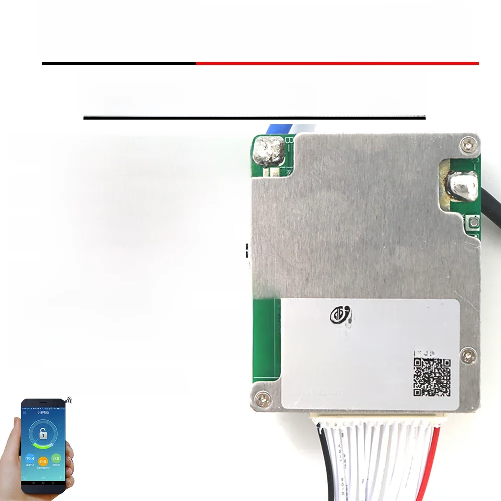 JBD Bluetooth 7S à 14S 13S carte de Protection de batterie au Lithium intelligente BMS Balance 24V 36V 48V 52V Li-ion Lipo 8S 12S LifePo4 30A