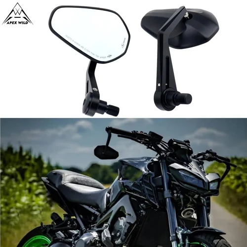 Espejo retrovisor para manillar de motocicleta, para Yamaha MT-07 MT-09 MT10 FZ1/FZS1000 FZ6 FZ6R XJ6 para TMAX530 TMAX500