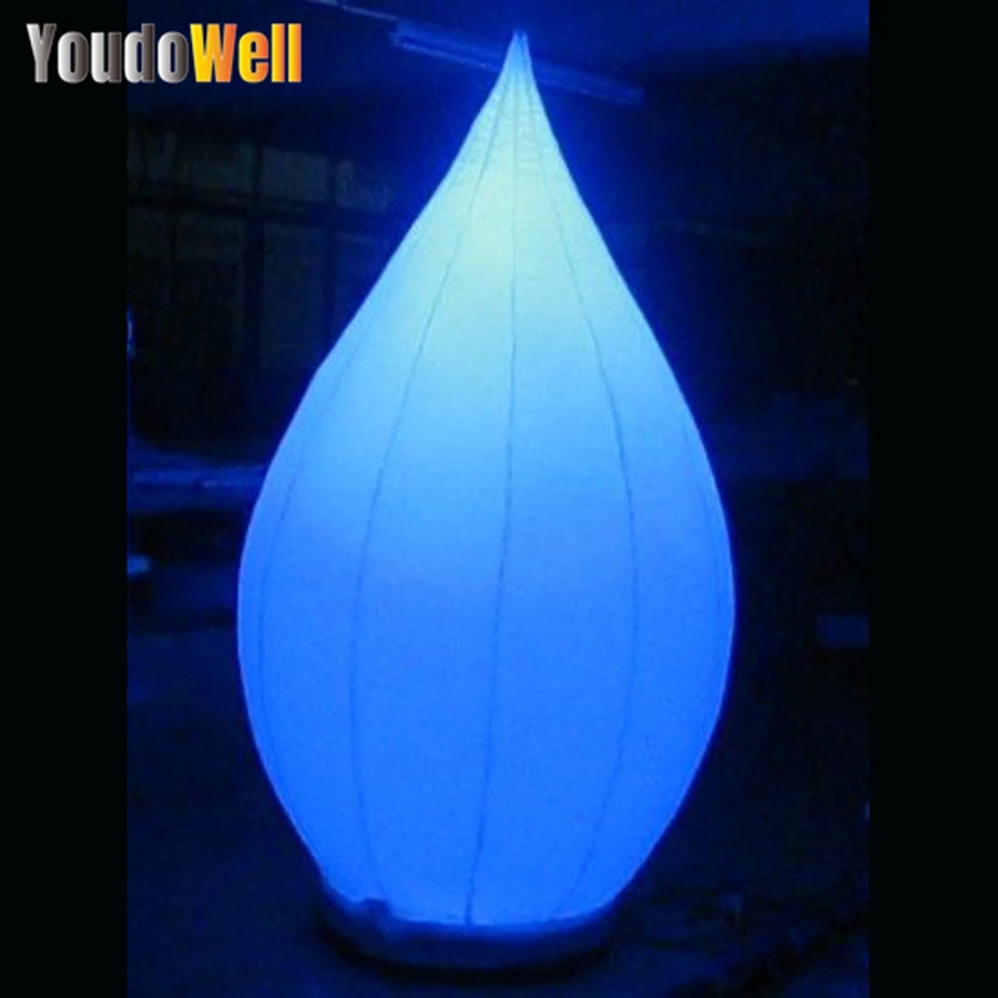 2er-Pack 2 m hohe aufblasbare Party-Bunte Dekoration RGB ovale Wassertropfen für Outdoor-Unterhaltungsaktivitäten
