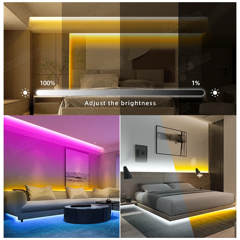 Imagem -04 - Fita de Iluminação Led Tuya Smart Zigbee Rgb Cct dc 24v Fita Led Decoração do Quarto Assistente Doméstico do Google Alexa 5m 10m 15m 20m