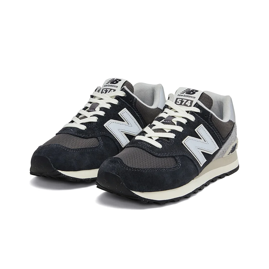 New Balance NB 574 - حذاء جري ريترو، دافئ، منخفض القطع للرجال والنساء - أسود/رمادي #4