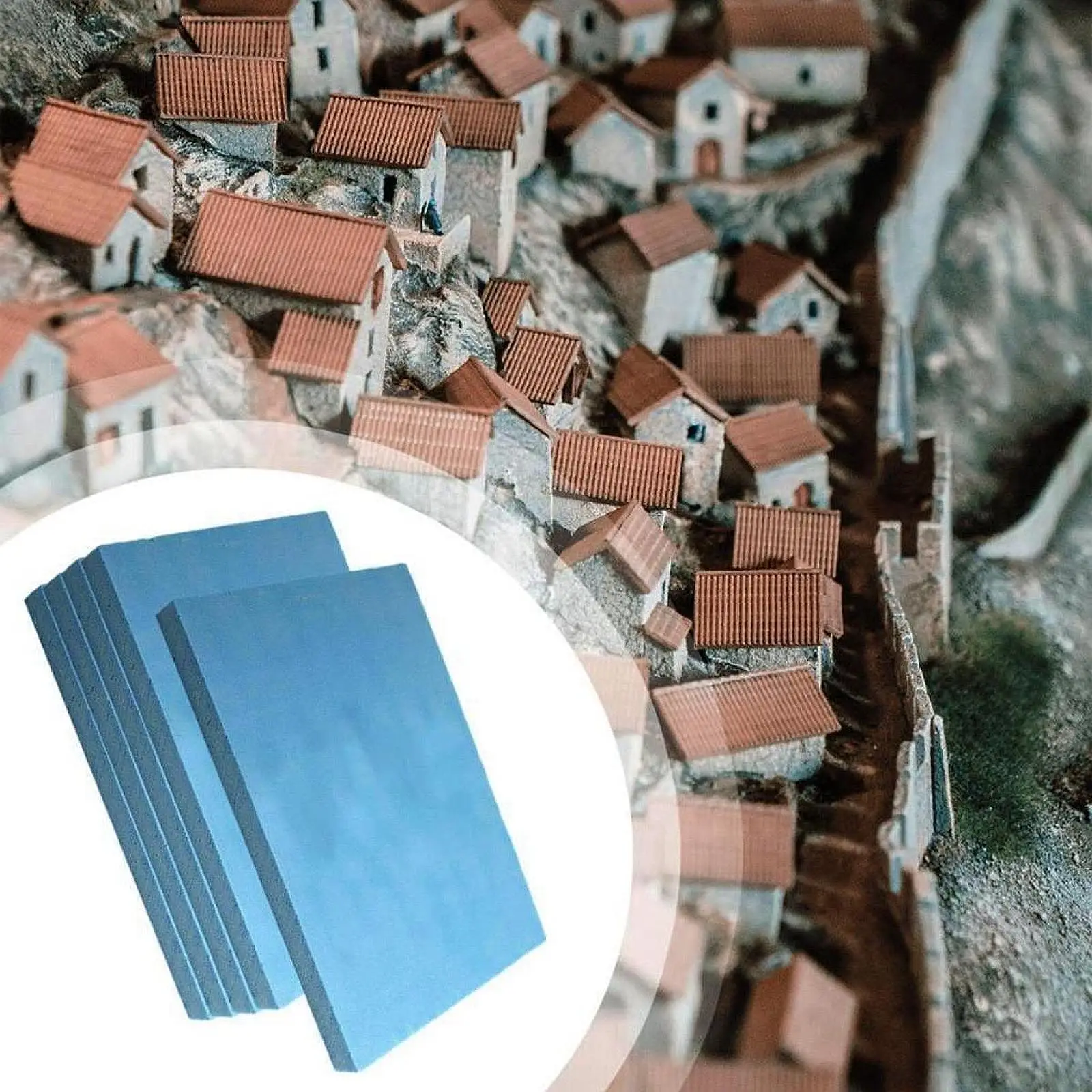 5x Craft Foam Board Easy to Cut and Shape Scenery Building Foam Diorama Base  For Building Terrain And Diorama Foundations