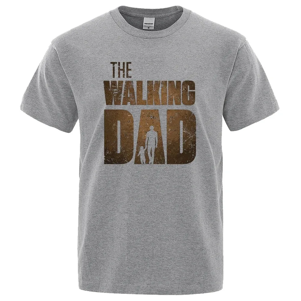 The Walking Dad Funny Street Printed Woman t-shirts Loose Oversized Comfort Cotton Short Sleeves Casual Hip Hop Women's Clothing