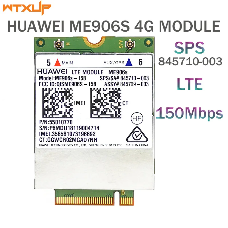 ME906S Mobile Broadband Card LT4132 LTE HSPA+ 4G Module ME906S-158 for HP 840 850 820 G4 845710-003 845709-001