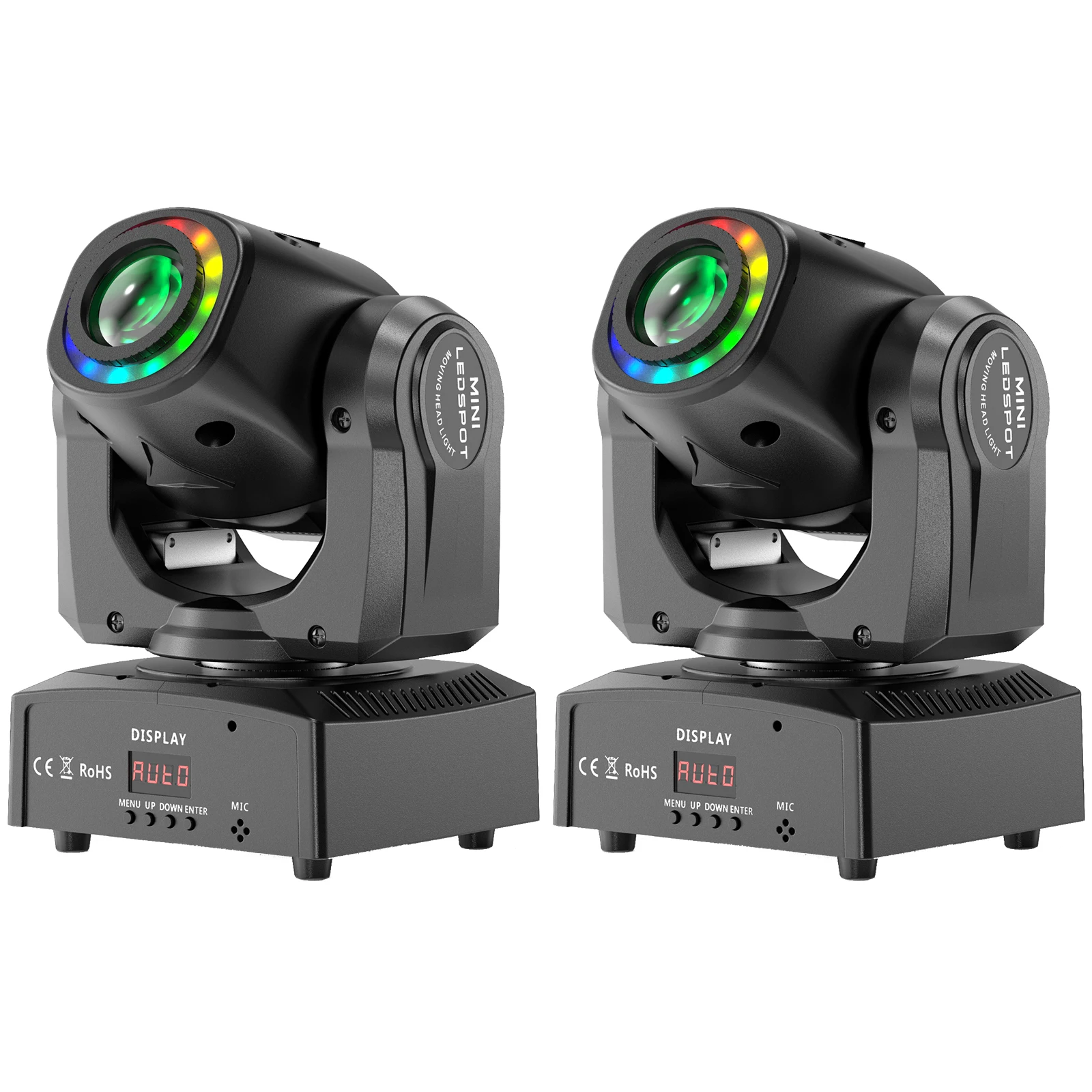Gwong 2 Pcs 150W LED Beam Pattern Moving Head Stage Effect Lighting 8 Patterns DMX512 Master-Slave for Show Concert Party KTV image 3