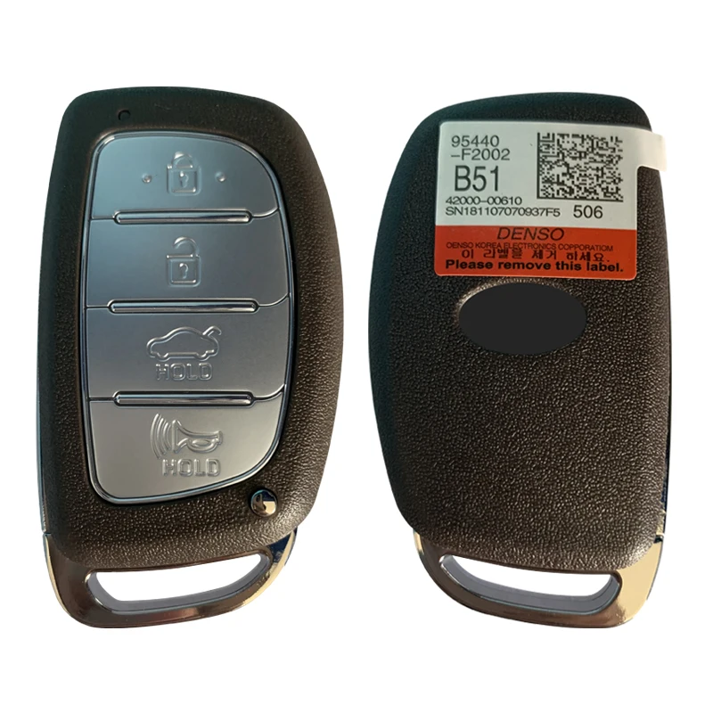 For Hyundai Sonata Elantra Sedan 4DR 2015-2019 Smart Key Replacement Fob 8A 433mhz 95440 C1500 C1001 C1000 F2002 F2000 F3000