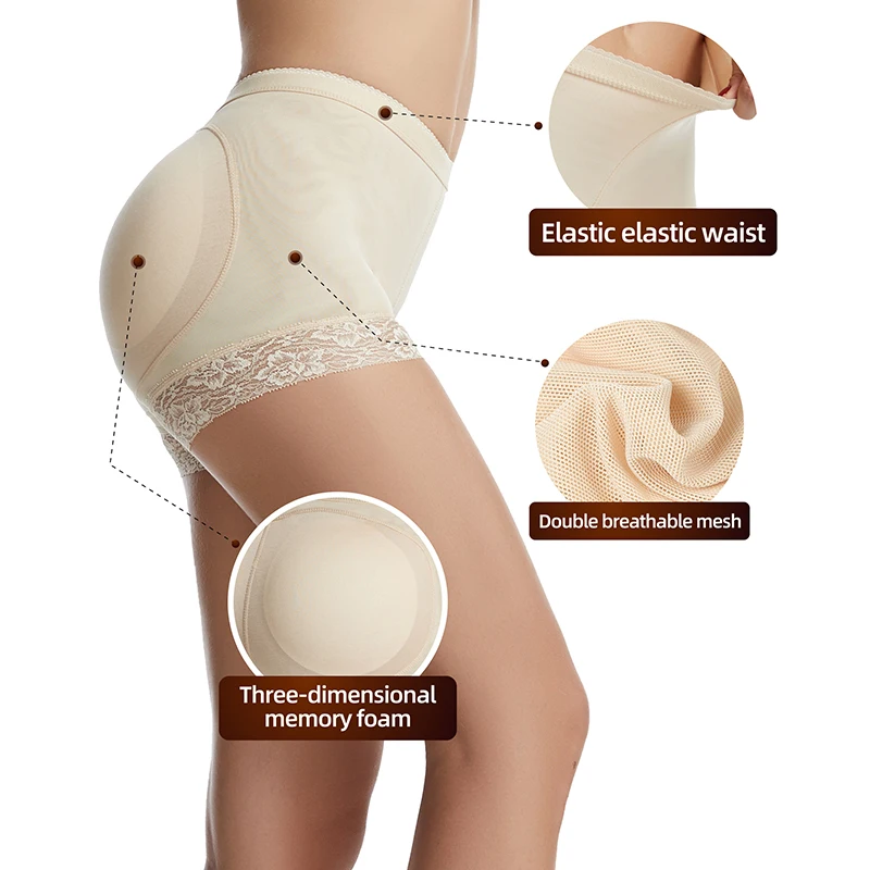 Aishang Women Butt Lifter Panty Fake Buttock Body Shaper Padded Underwear Lady Lift Bum High Waist Tummy Control Hip Panties