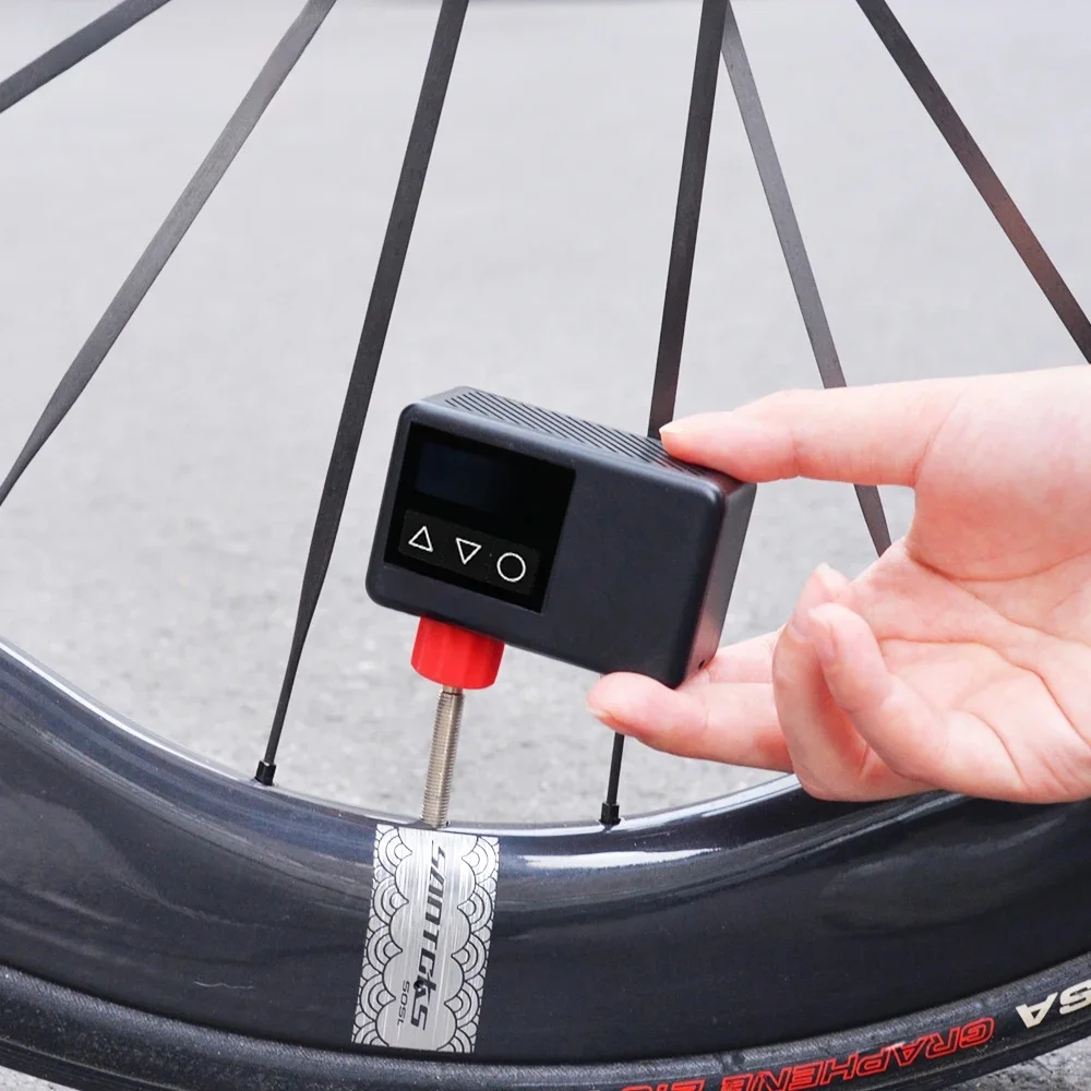 AliExpress ThinkRider 120 PSI Portable Pocket Bike Electric Air Pump MINI Tire Inflator For Bicycle Digital Gauge Display