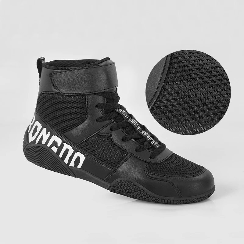 Training Wrestling Shoes Man Woman Fitness Boxing Shoes Breathable Lightweight Non-slip High Quality High-Top Ankle Shoes