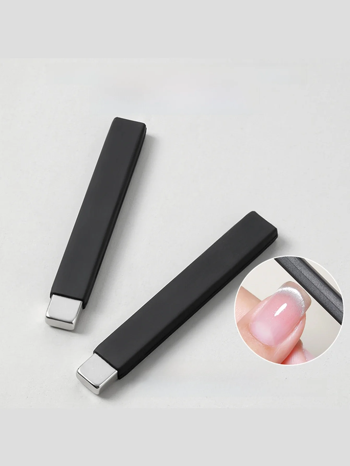 Grand aimant puissant gris (avec couvercle de protection), œil de chat, grand aimant puissant, outil d'art des ongles multifonctionnel épais, 1 pièce