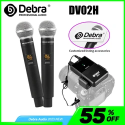 DV01/02H UHF Wireless Handheld Mic - Multi-Frequency Optional with Custom Content Card for Interviews, Live Broadcast & Vlogging