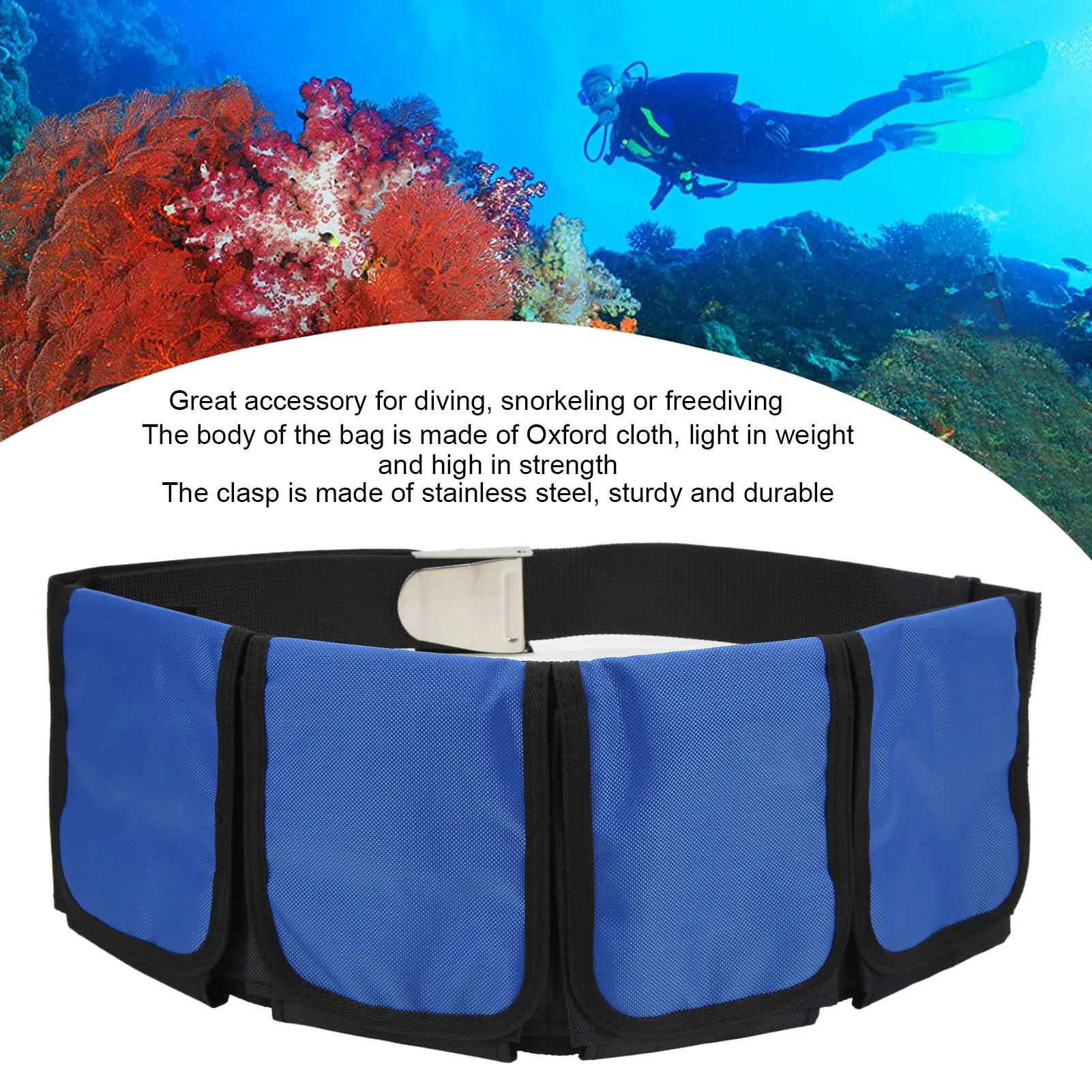 Durable nylon scuba diving Weight with Pocket Carrier Technology Diving Weight Pocket accessory bag Quick release buckle