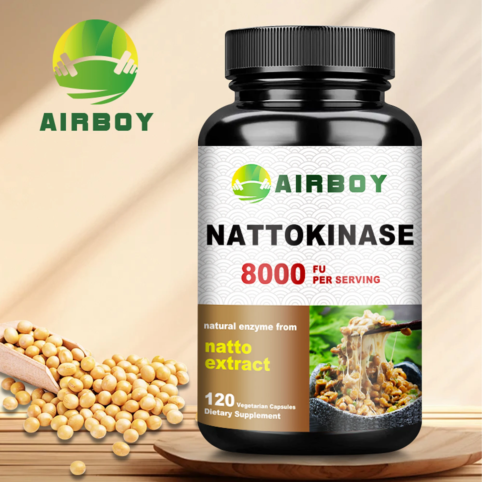 Nattokinase - Supports Heart and Blood Vessel Health and Promotes Blood Circulation - 120 Capsules