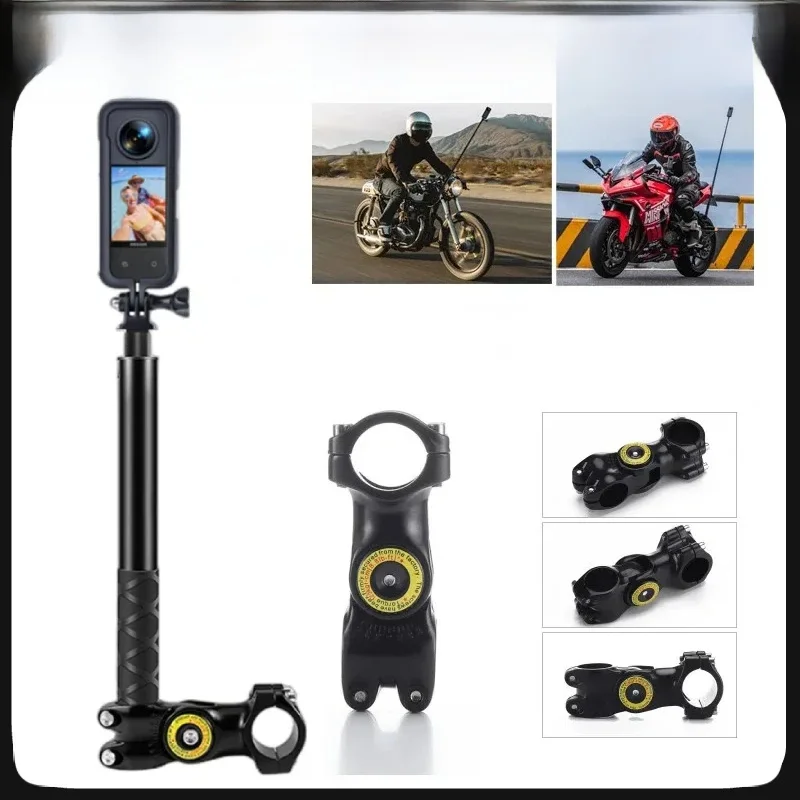 AliExpress MaxGO Motorcycle Bicycle Selfie Stick Monopod Mount Handlebar Bracket for Insta360 X4 X3 X2 GoPro Hero 12