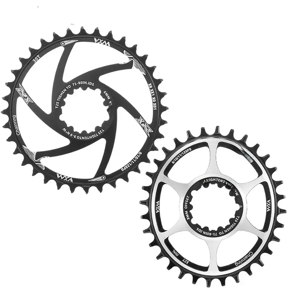 AliExpress NONE VXM Bicycle Chainring 1/3/6mm Offset MTB Bicycle Road Bike 30/32/34/36/38/40T Chainwheel ForGXP 9/10/11/12 Speed Crankset