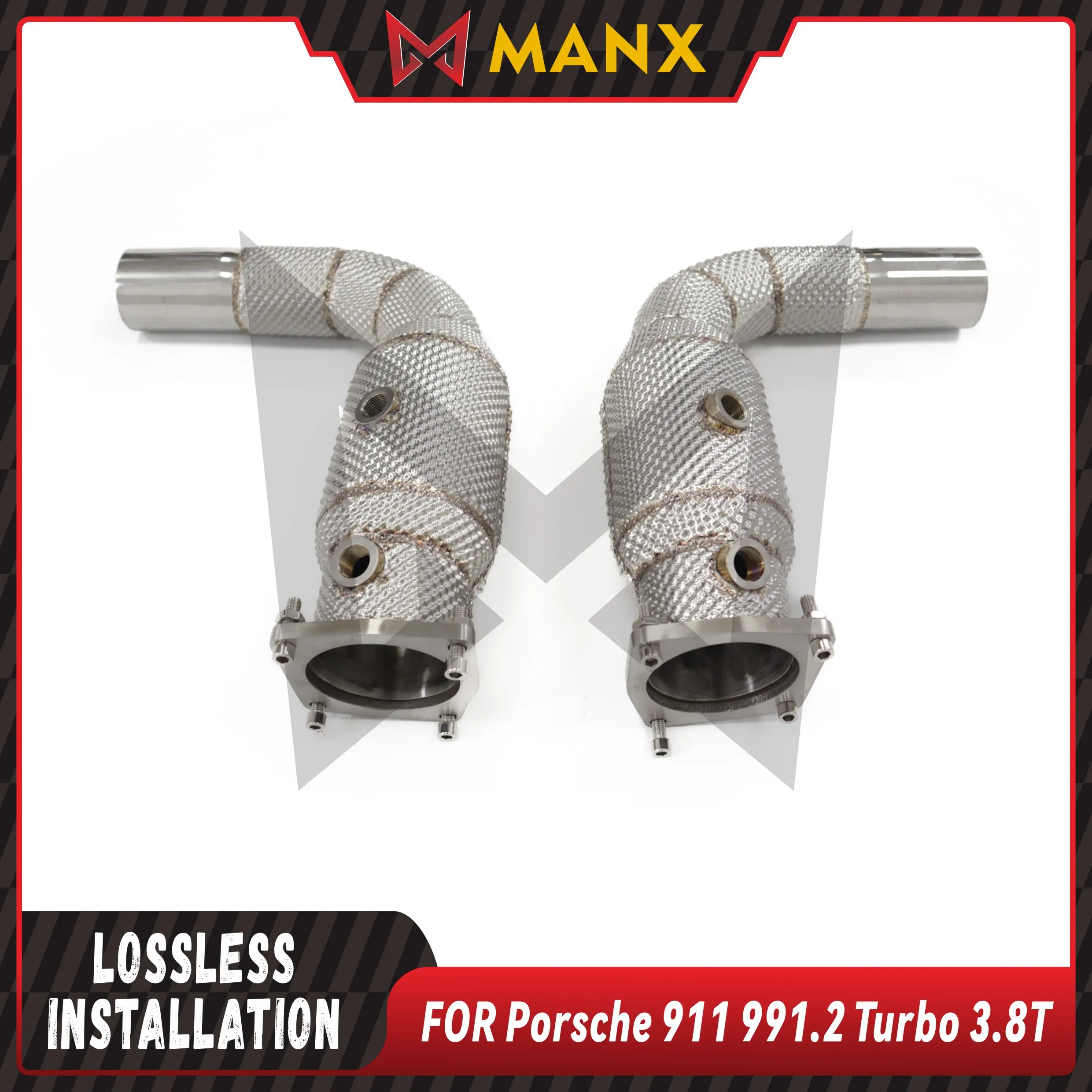 

Suitable for Porsche 911 991.2 Turbo 3.8T Stainless steel Downpipe Performance Exhaust fitting Lossless installation