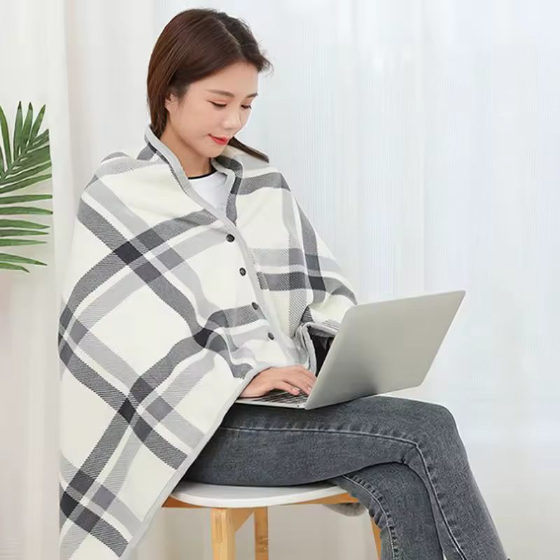 융털 극세사 똑딱이 담요