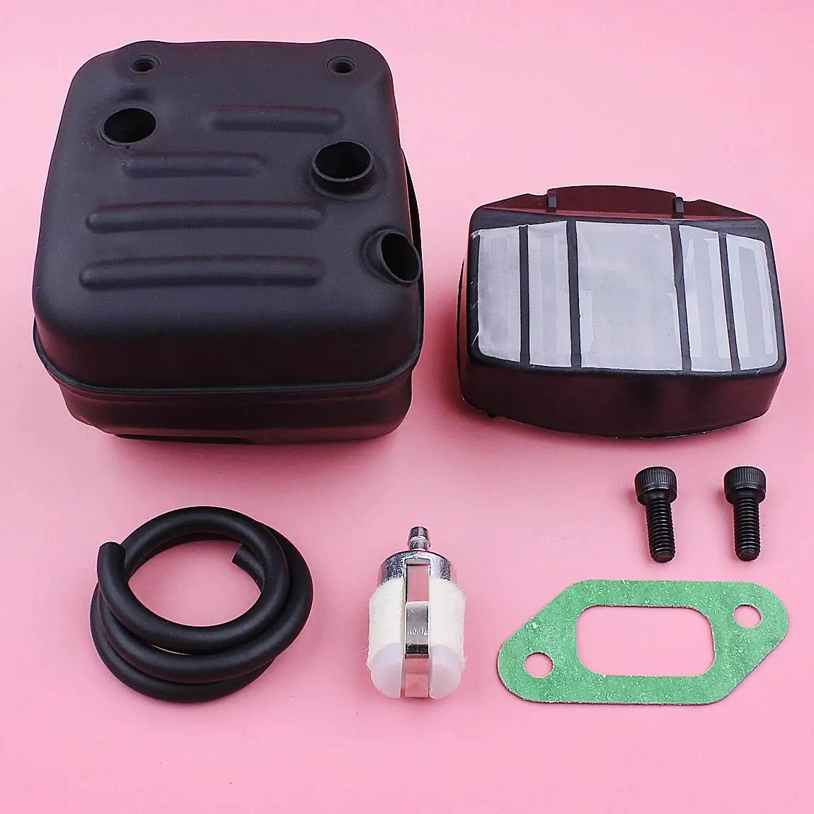 

Exhaust Muffler Air Fuel Filter Line For Husqvarna 357 359 357XP w Gasket Bolt 503917601 537010901