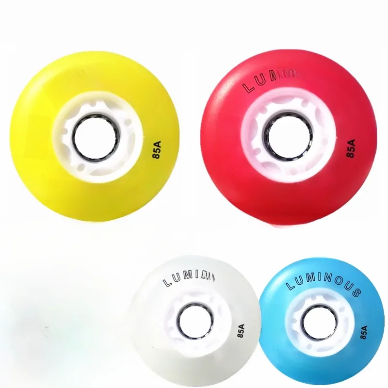 4 szt. 85A 62mm 64mm 68mm 70mm 72mm 76mm 80mm Świecące kółko LED Shine Roller dla dzieci i dorosłych Patines z rdzeniem magnetycznym — zdjęcie 2