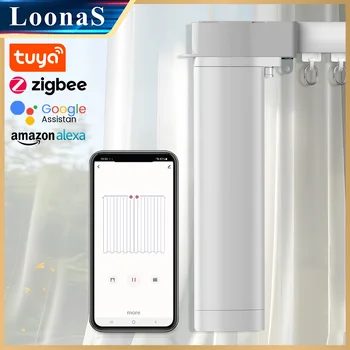 투야 스마트 홈 제 3 전기 커튼 음소거 PVC 코티나 지그비 지능형 지지대 스마트싱스 알렉사 구글 어시스턴트