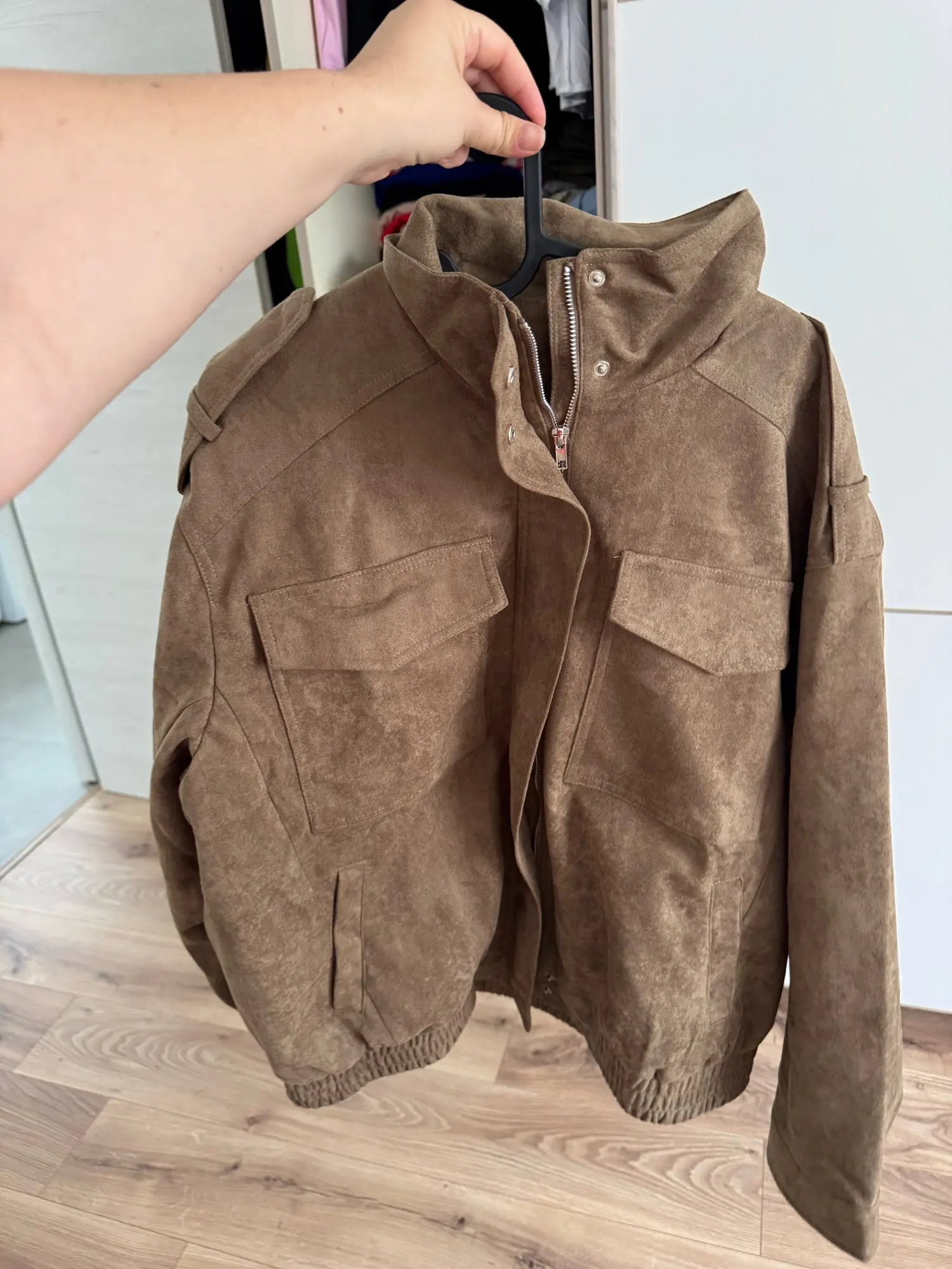 Women Suede Jacket 2026 New Spring Fashion Long Sleeve Zipper Loose Jackets Coat Chic Female High Street Casual Outerwear ﻿ ﻿ ﻿ photo review