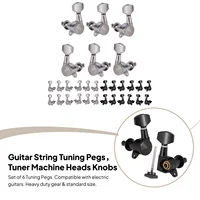 Paquete de 6 clavijas de guitarra, afinadores de bloqueo, clavijas de afinación de guitarra para cabezal de máquina, piezas y accesorios de guitarra