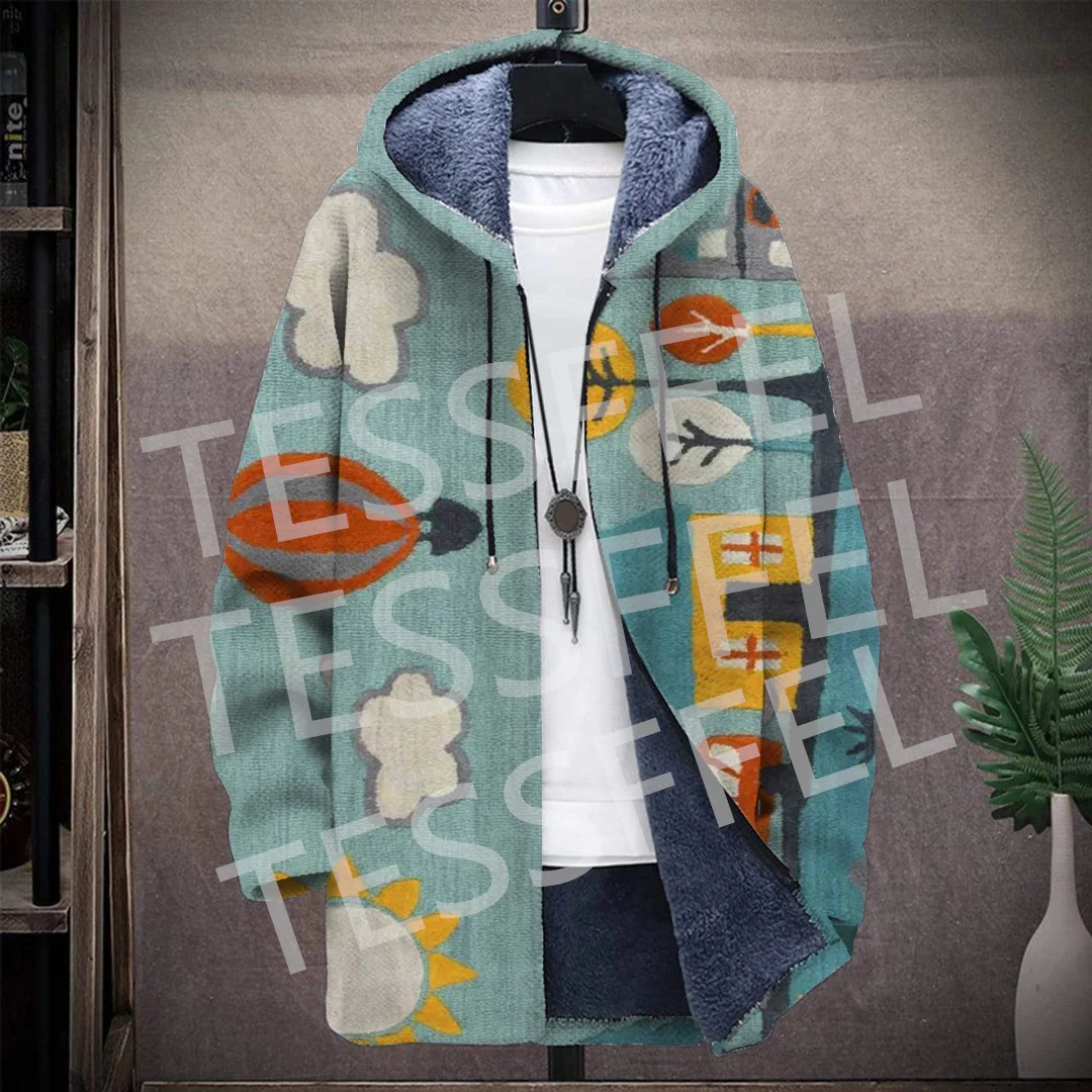 

NewFashion Graffiti Colorful Vintage Retro Tattoo Tribe 3DPrint Windbreaker Winter Casual Jacket Hoodies Cloak Fleece Overcoat Q