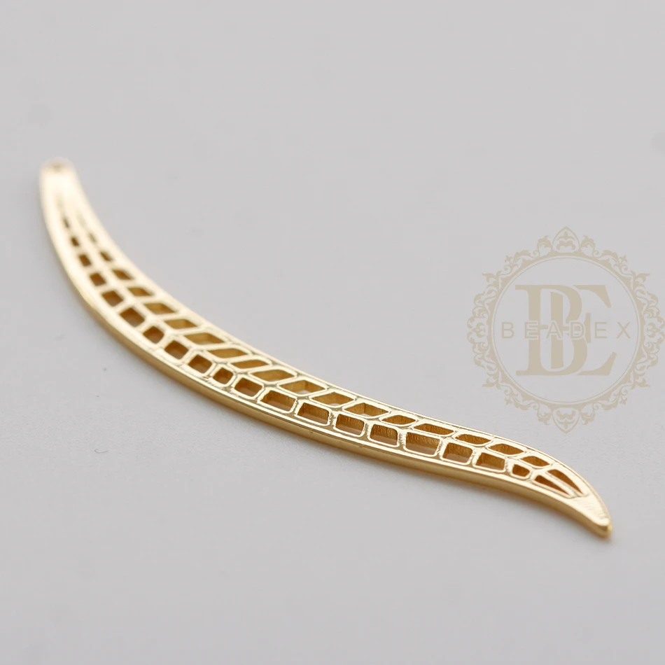 Fourniture de bricolage-feuille de recherche en laiton massif plaqué premium-61x5,7 mm (4895C-8)