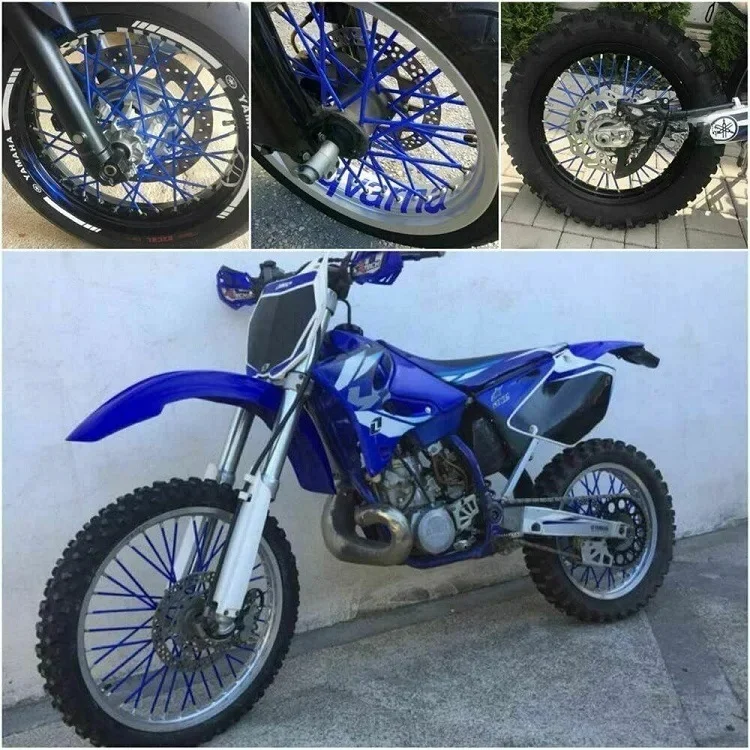 72PCS 24cm Uniwersalne osłony na szprychy do motocykli Zestaw osłon na szprychy do motocykli Motocross Rower Bike — zdjęcie 2