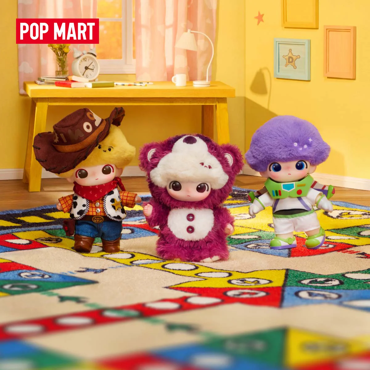 【EU】POP MART DIMOO WORLD × PIXAR Series - Pendentif en vinyle et peluche 1PC/6PCS Boîte mystère Figurine d'action