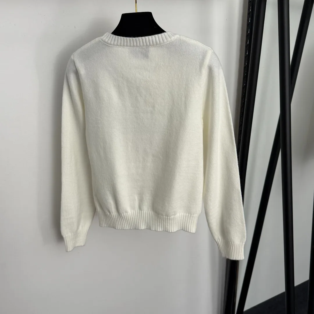 

25 autumn/winter new women's versatile temperament pullover knitted long sleeved round neck sweater