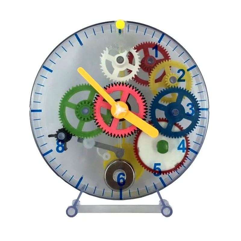 DIY zmontowany zegar mechaniczny Model Puzzle DIY zabawkowy zegar przekładnia mechaniczna zegar nauczania DIY zestaw elektroniczny — zdjęcie produktu 6