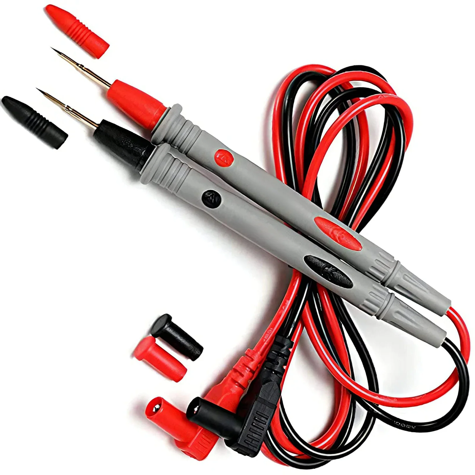 Zestaw sond do multimetru 20A 1000V, igłowe końcówki, cyfrowe końcówki do multimetru, przewody, kable, zestaw do testowania multimetrem, woltomierz, tester PVC. — zdjęcie 2