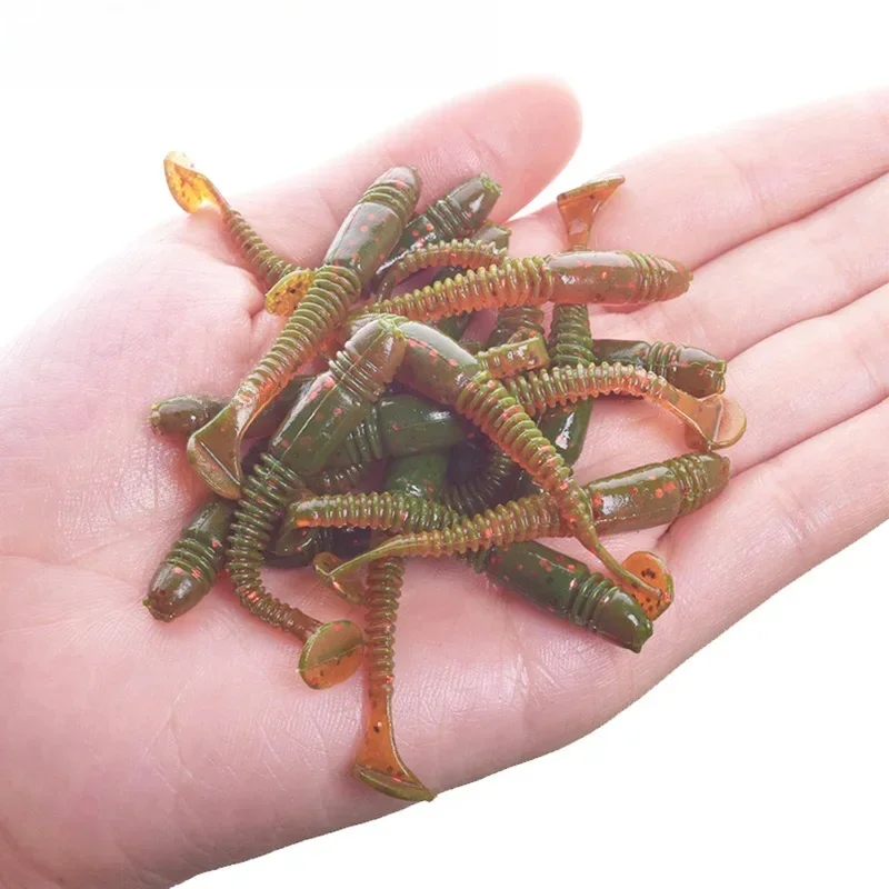 16 Szt Worms Soft Bait Jig Wobblers Fishing Lure 5cm 1g Salt Smell Silicone Artificial Baits Tail Swim Bass Carp Pesca Tackle — zdjęcie 2
