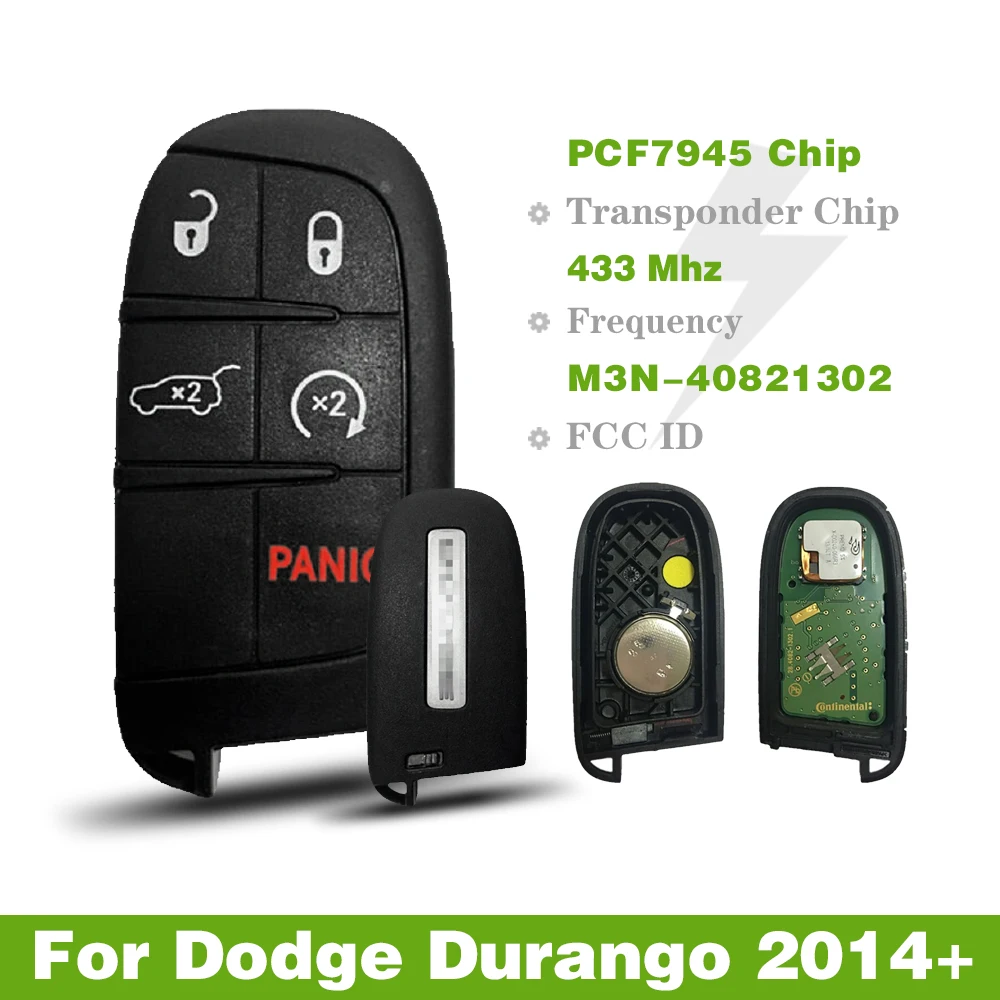 CN087006 Original Keyless Entry Remote For Dodge Durango 2014+ Smart Key PCF7945 Chip 433MHz FCCID M3N-40821302 / 68150061AC