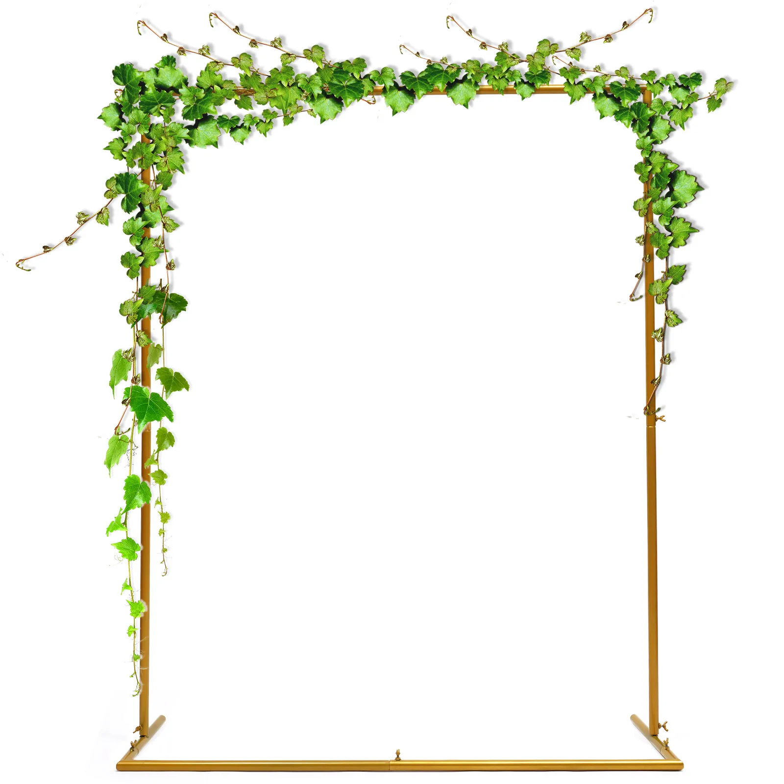 حامل خلفية معدني على شكل قوس الزفاف، حامل زهور بالون لتزيين حديقة الزفاف، ذهبي لحفلات الزفاف، وحفلات أعياد الميلاد #2