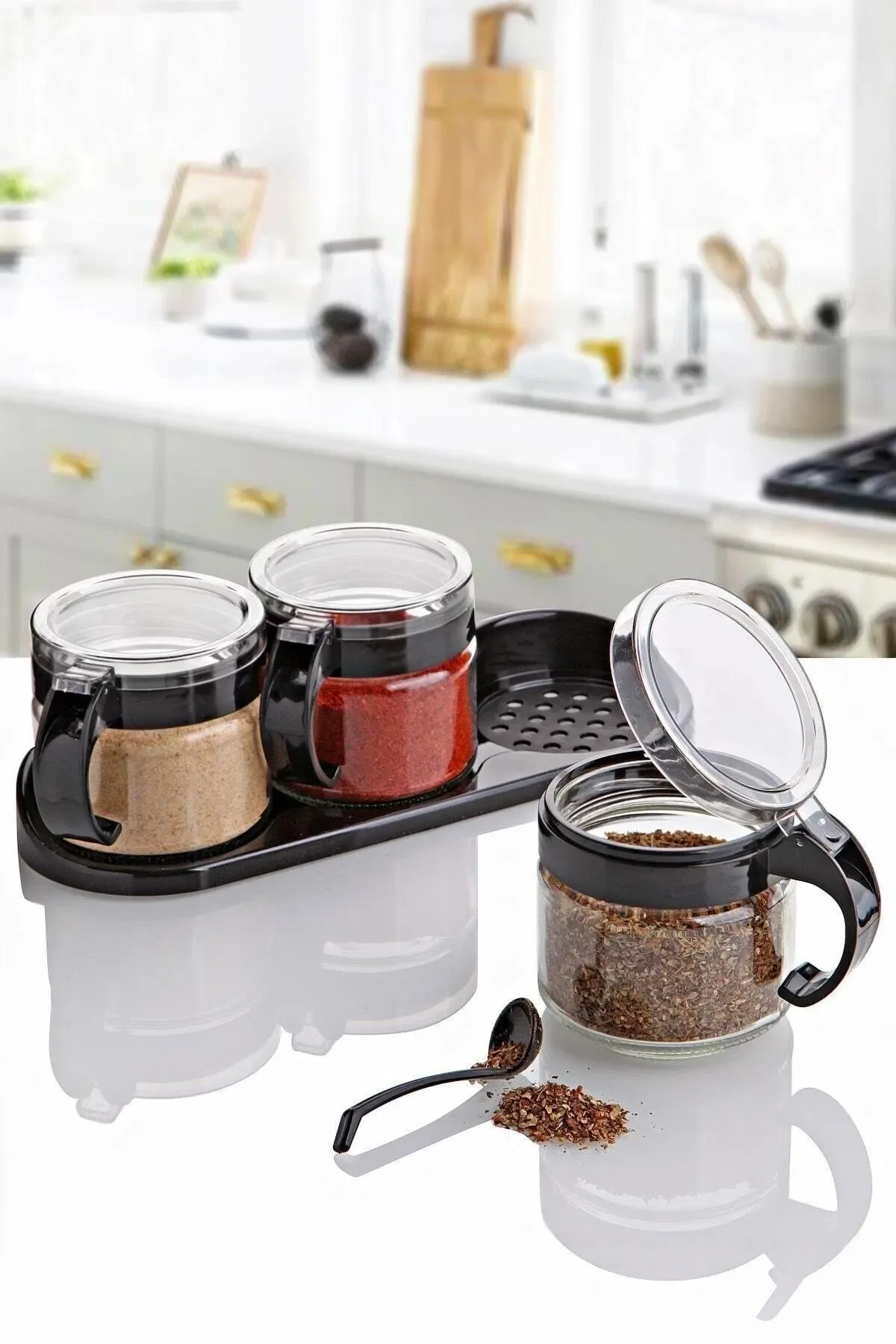 

Lux Desire Series Spice Set with Stand and Spoon The Product is Perfect. You Can Review and Will Be Absolutely Satisfied