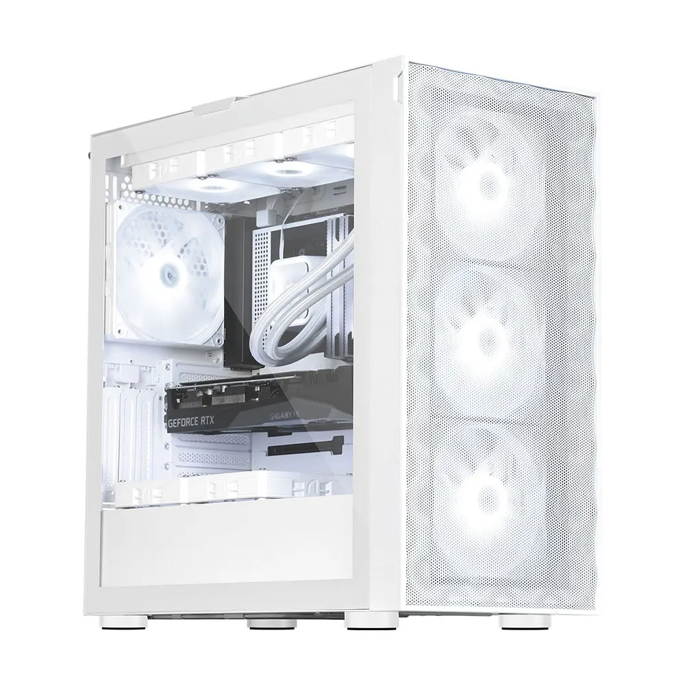 APKO SUITMASTER M2000 NOVA ARGB TENDING Glass MIDDLE Towers PC CASE White