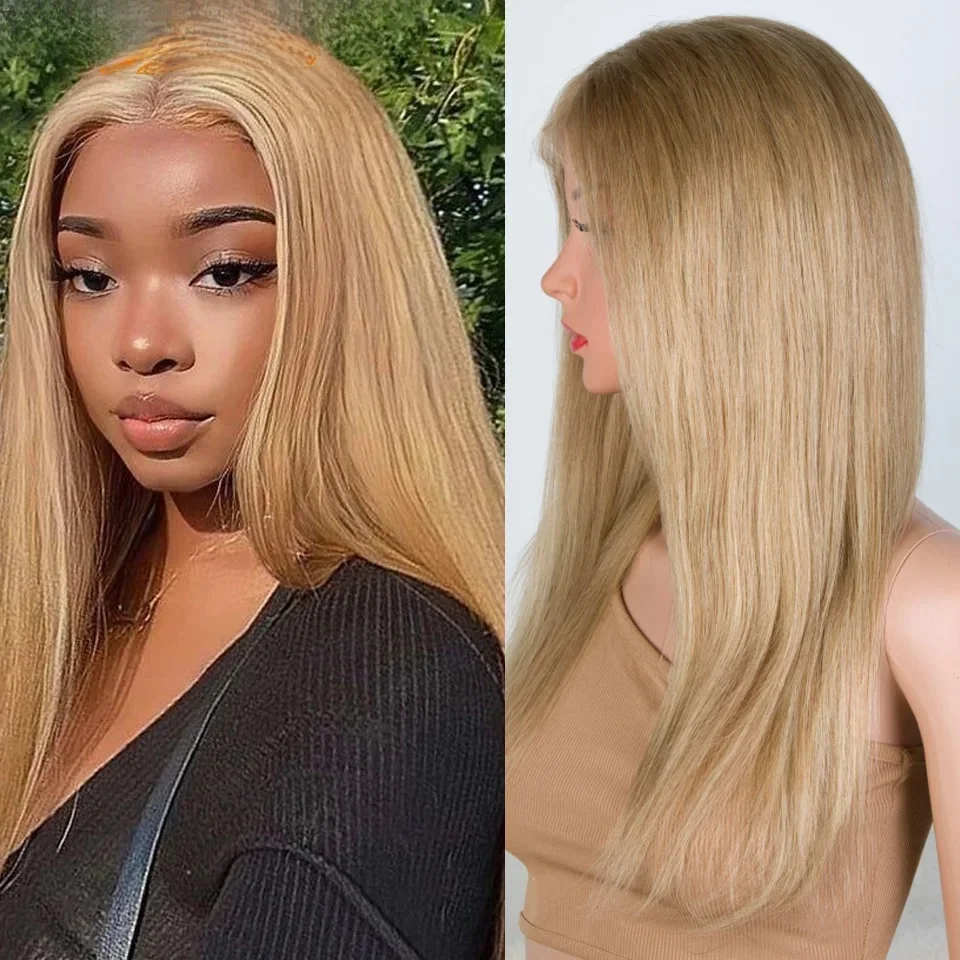 Goudblond 30 Peruaanse Rechte 13*5*1 T Kant Voorkant Mensenhaar Pruiken Voor Zwarte Vrouwen Pretokkeld 100% Mensenhaar Remy Hair Pruiken - afbeelding 2