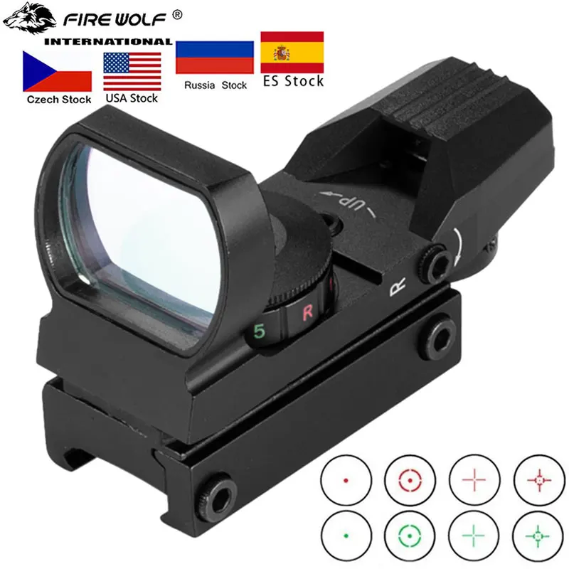 Red Dot Bk Scope De Qd Sight 11Mm / 20Mm Dovetail Riflescope Reflex Optics Sight for Hunting Rifle Gun Airsoft Tactical Sniper