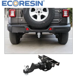 For Wrangler JK JL 2007-2022 Rear Tractor Trailer Hook Towing Hitch Steel Rescue 4*4  Jeep Solid  ForTenth Anniversary Bumper