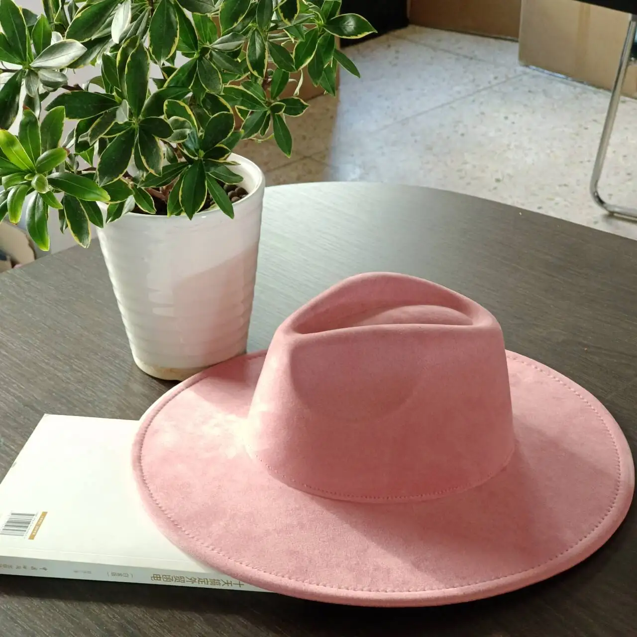 

LIDHAY Unisex Wide-brimmed Fedora Hat Western Style Suede Hat Panama Hat Rancher Hat luxury hats