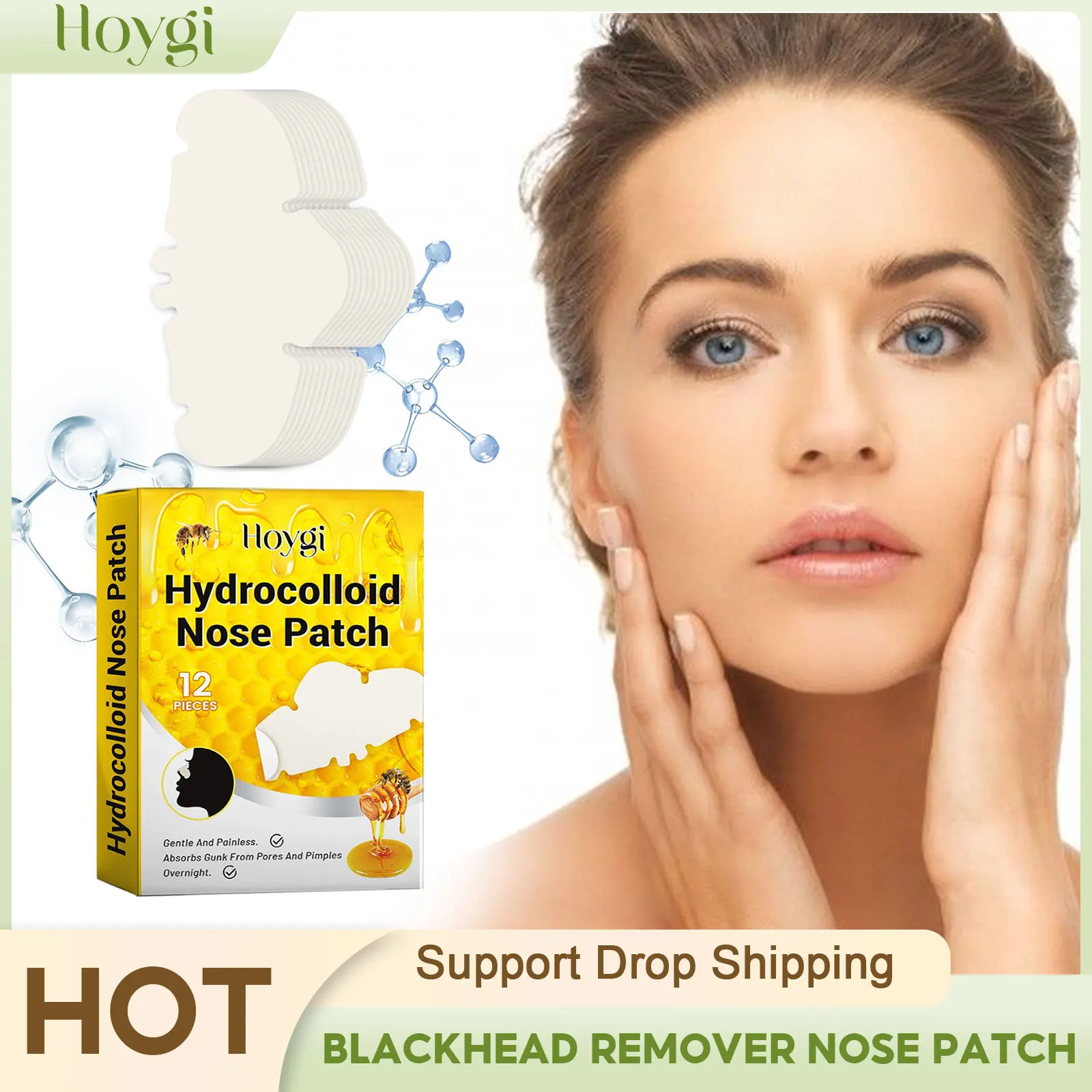 Blackhead Removal Patch Black Acne Removal Gently Deep Cleansing Shrink Pore Oil Control Moisturizer Invisible Peel Nasal Strips