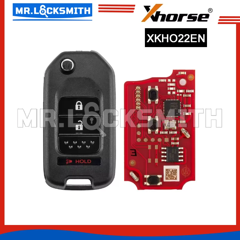 Xhorse XKHO20EN 2nd Generation Wire Remote Key V2 Flip 3 Buttons Wireless Programming