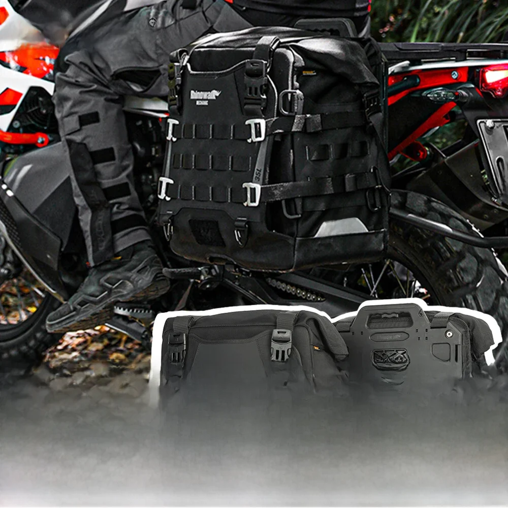 AliExpress Rhinowalk Motorcycle Side Bag Waterproof 35l Quick Release Motorcycle Saddle Pannier Bag Travel Luggage Box Anti-theft Anti-drop