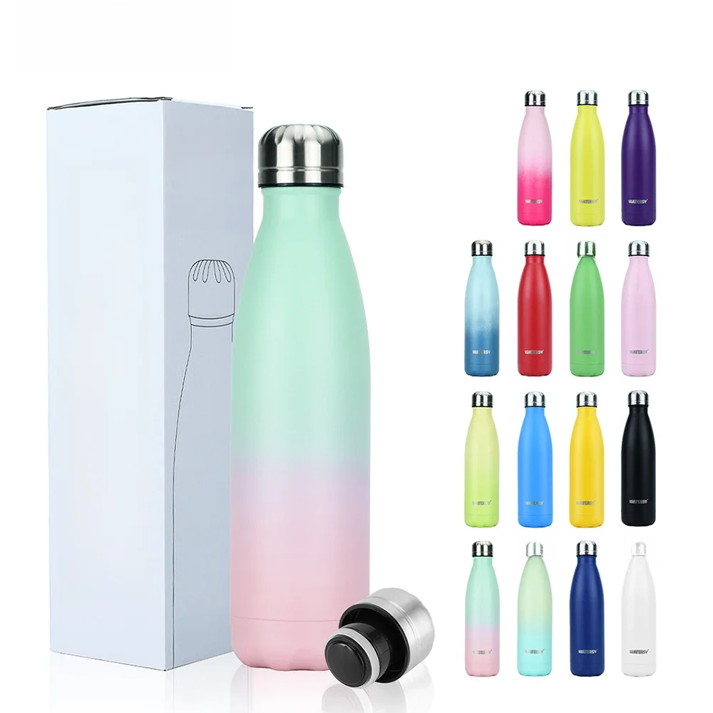 500ml Edelstahl Thermos flasche tragbare kalte und heiße Vakuum flasche Outdoor-Fitness-Wasserkocher