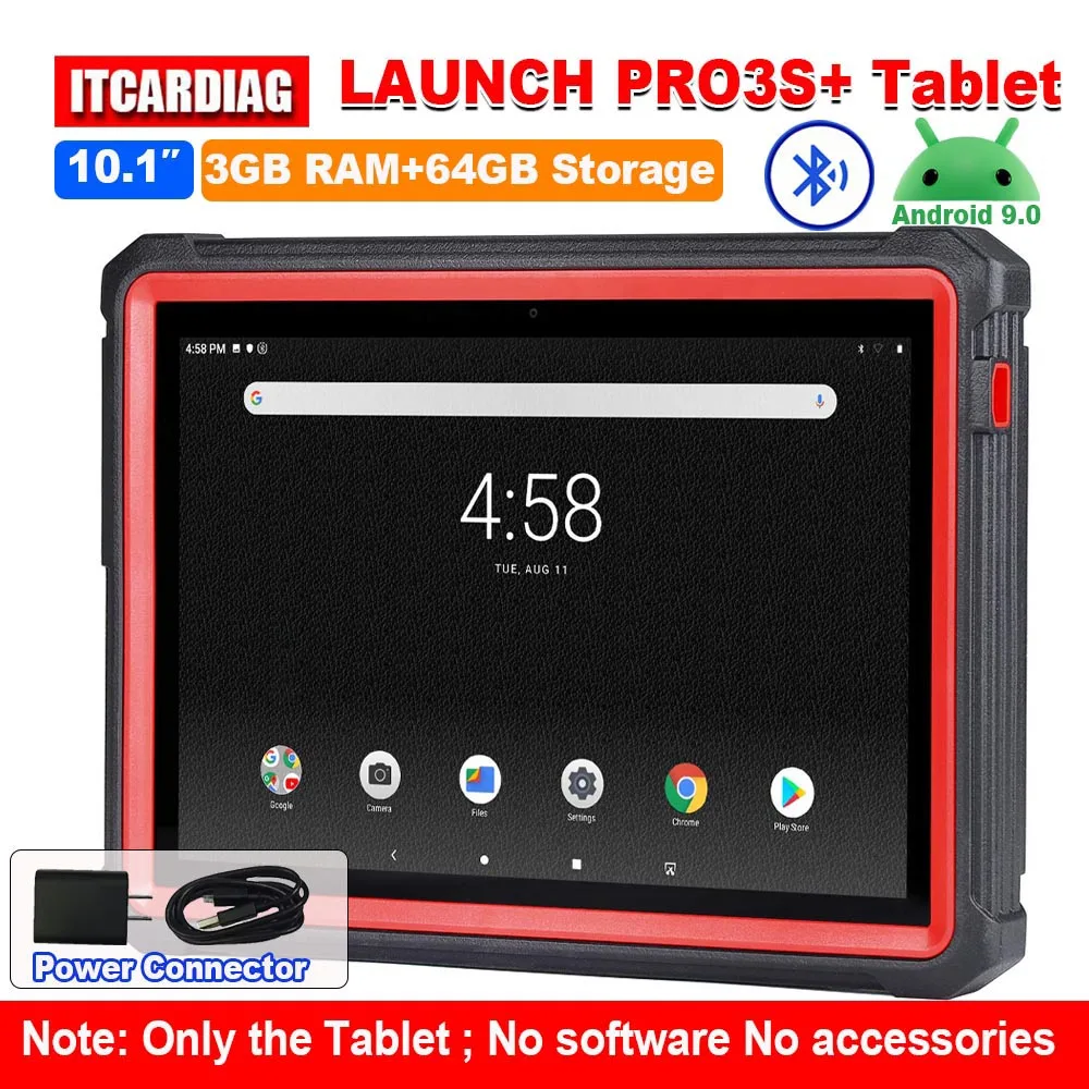 

Планшет Launch X431 PRO3S+ V2.0 Pro3 Plus 10.1 дюйма, 3 ГБ ОЗУ + 64 ГБ ПЗУ, Android 9, Bluetooth, OBD2, диагностический инструмент для автомобилей, только планшет LAUNCH