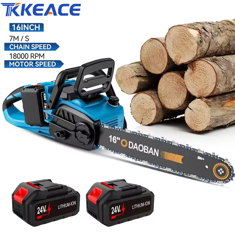 TKKEACE3500W Brushless 16 Pollici Motosega Elettrica Cordless Potatura Lavorazione Del Legno Utensile Elettrico Taglierina Da Giardino Palmare Per Makita Batteria