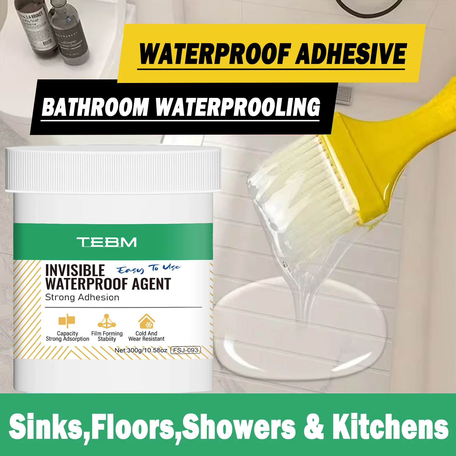 Invisible Waterproof Glue Strong Bonding Transparent Repair Adhesive 100g/300g/500g Leak Sealant for Roof Bathroom Tile Window